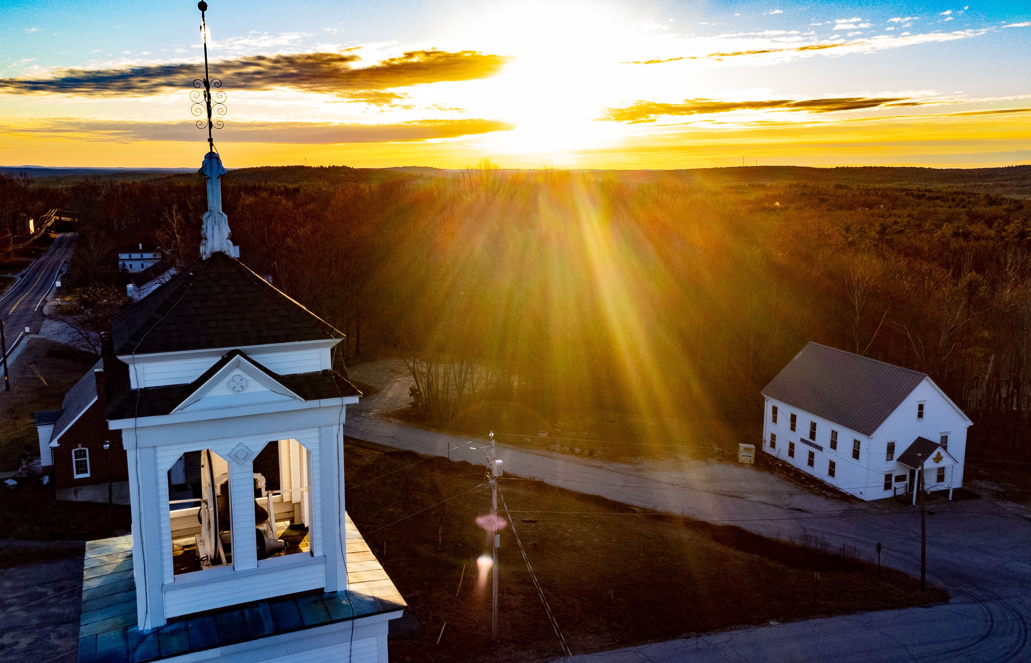 Sunset on the steeple